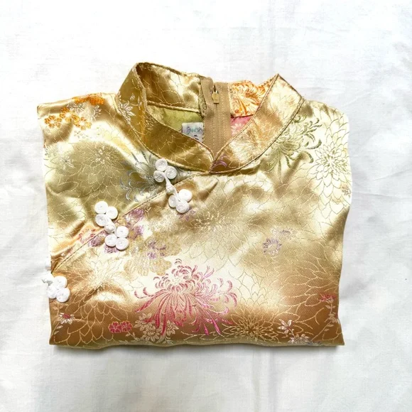 Vintage Yellow Qipao Size XS - Picture 3 of 9